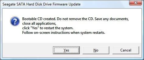 When the computer restarts, the Firmware Update Utility screen displays. Press a key to continue.