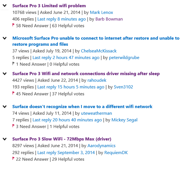 surface pro 3 network driver